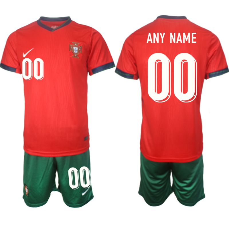Men 2024-2025 Season Portugal home red customized Soccer Jersey->portugal jersey->Soccer Country Jersey